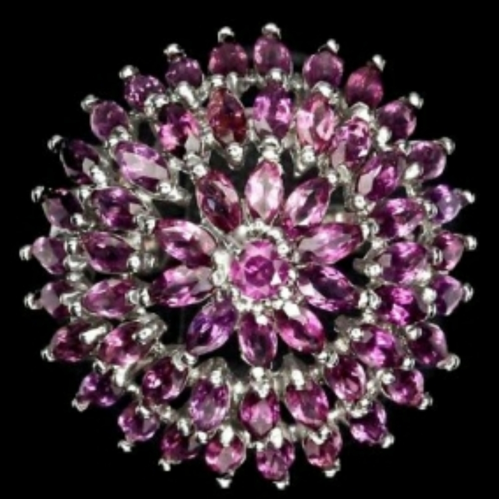 Genuine Raspberry Rhodolite Garnet Ring. W5
